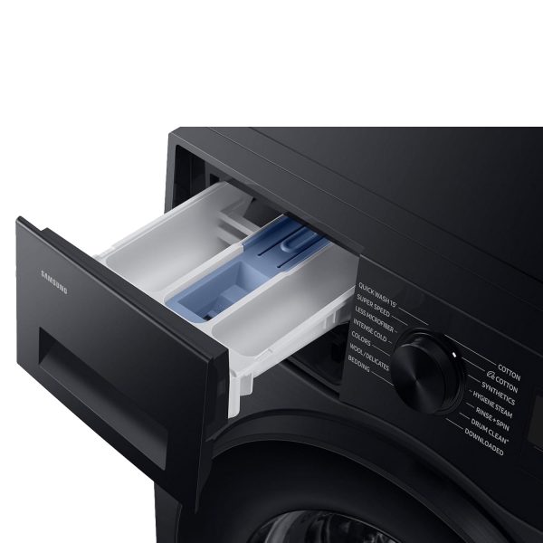 Samsung WW12DG5B24ABTL, 12 KG Fully Automatic Front Load Machine with 5 Star Rating, In-built Heater, Wi-Fi, 39 Minute Wash and 20 Year Compressor Warranty, Black