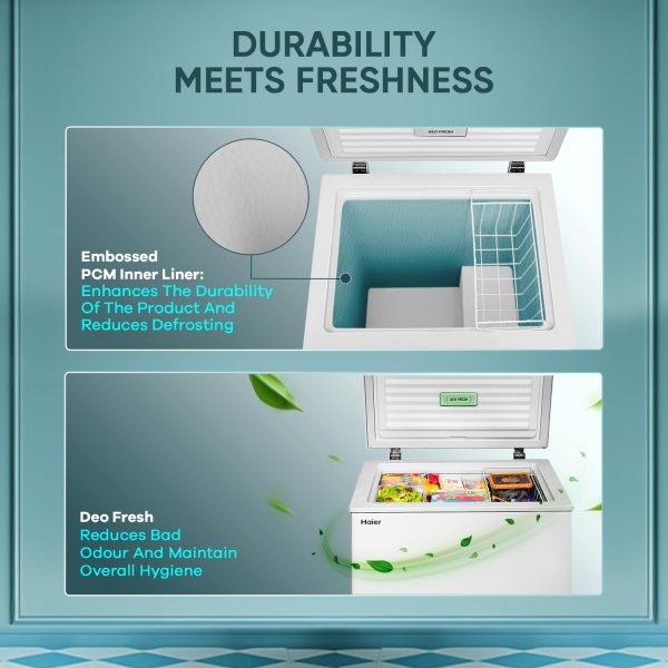 Haier HFC-145SM5 Single Door Convertible Deep Freezer, White