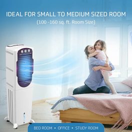 V-Guard Aikido 50L Tower Air Cooler with Honeycomb Pads & 4D Air Circulation, White