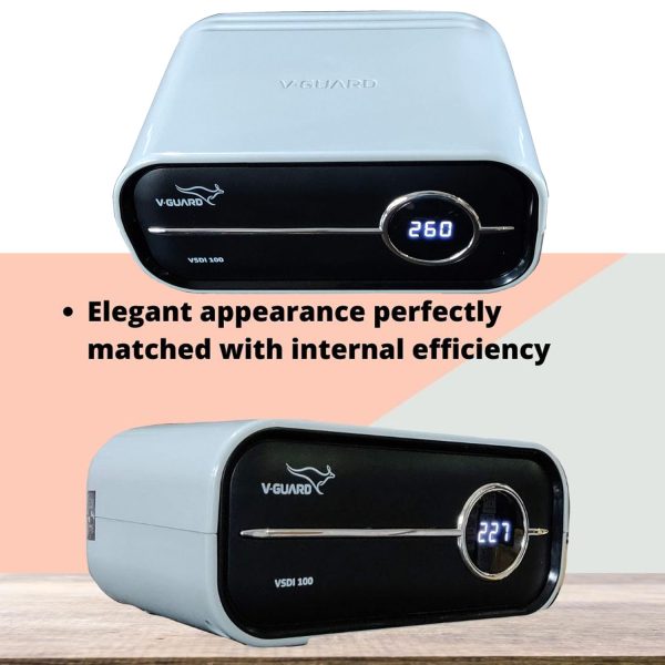 Vguard VSDI100, Stabilizer for Up-To 900 Litre with Digital Display System, Intelligent time delay System, ABS Cabinet and 5 Years Warranty, Grey