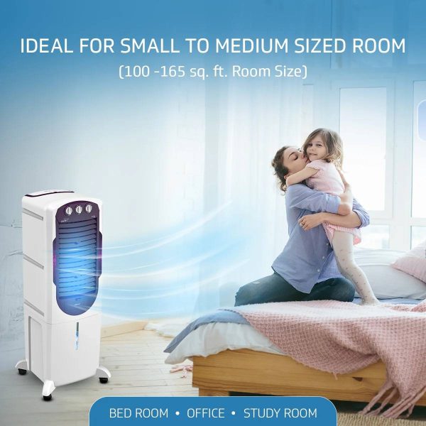 V-Guard Arido 35L Tower Air Cooler with Honeycomb Pads and 4D Air Circulation ,White