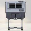 Kenstar Double Cool, 60 Litre Window Cooler with 3 Side Wood Wool Cooling Pads, Collapsible Louvres and Powerful Blower, White/Grey