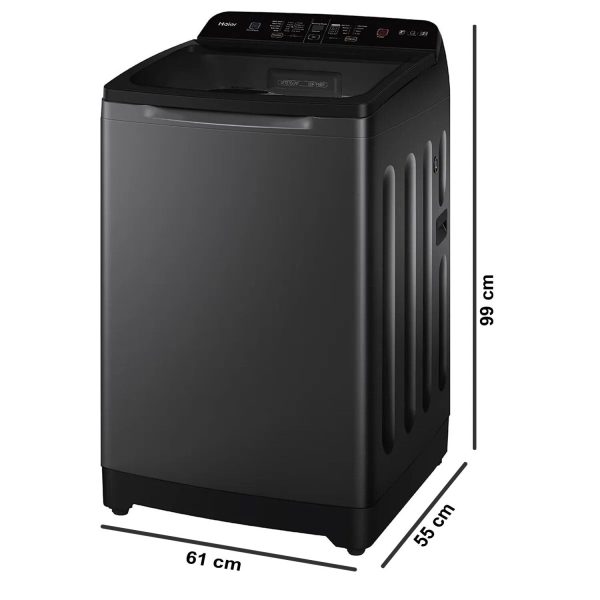 Haier 9 KG Top-Load Machine (HWM90-H678ES8, Dark Silver)