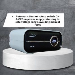 Vguard VSDI100, Stabilizer for Up-To 900 Litre with Digital Display System, Intelligent time delay System, ABS Cabinet and 5 Years Warranty, Grey