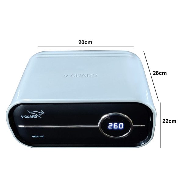 Vguard VSDI100, Stabilizer for Up-To 900 Litre with Digital Display System, Intelligent time delay System, ABS Cabinet and 5 Years Warranty, Grey