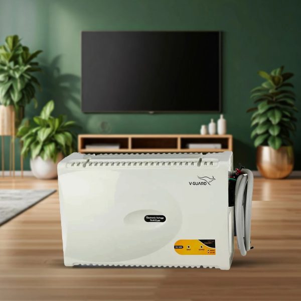 Vguard VG500, Stabilizer for 2 Ton AC with Low and High Voltage Cut-off Protection, Intelligent time delay system, Built in Thermal Overload Protection and 3 Year Warranty, White