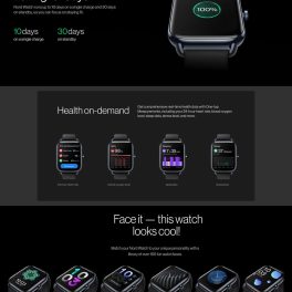 Oneplus OPBBE221, Oneplus Nord Watch with 1.78 Amoled Display, 60 Hz Refresh Rate, 10 Days Battery, Heart Rate and Stress Monitor, Deep Blue