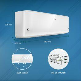 Whirlpool Supreme Cool 2 Ton 3 Star Inverter Split AC with 5-in-1 Convertible, White