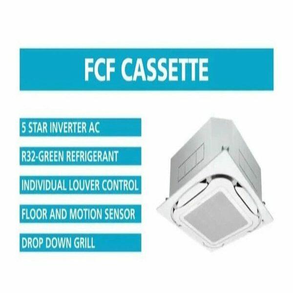 Daikin FCQF48ARV16 3.8 Ton 4 Star Non-Inverter Cassette AC with Fresh Air Intake, White