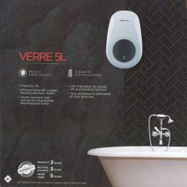 Bajaj Verre Plus, 5 Litre Instant Water Heater with 6 Bar Pressure, Rust Proof Body and BIS Approved ISI Marking, White