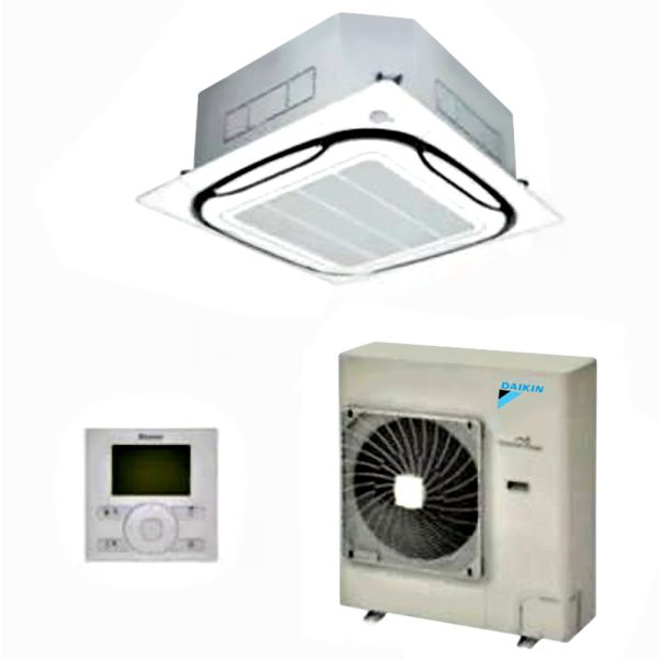 Daikin 2 Ton 3 Star, 4 Way Inverter Cassette AC with Auto Restart Feature, White, FCVFQ71AV16