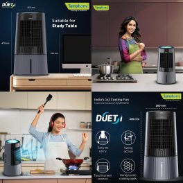 Symphony Duet-I Cooling Fan, Grey