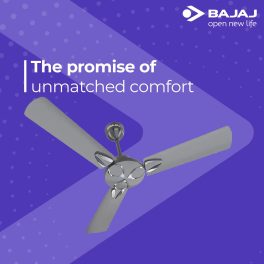 Bajaj Novella 1200MM, 48 Inch Ceiling Fan with 100% Copper Motor and Anti Dust Coating