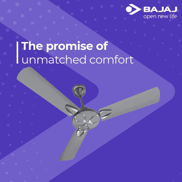 Bajaj Novella 1200MM, 48 Inch Ceiling Fan with 100% Copper Motor and Anti Dust Coating