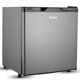 GEM GRDN-70DGWC, 50 Litre Minibar Fridge with 1 Star Rating and Rotary Compressor, Silver
