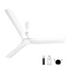 Atomberg Aris 1200, 48 Inch BLDC Ceiling Fan with IOT, Remote Control, LED Light and Award Winning Sleek Design, Marble White