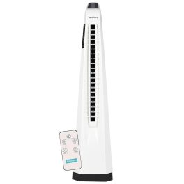 Symphony Surround-I High Speed Bladeless Technology Tower Fan Touchscreen Control Panel, Remote & Swivel Action, White