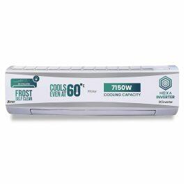 Haier HS-72SHD 2.2 Ton 3 Star Heavy Duty Hexa Inverter Split AC with 7-in-1 Convertible, Anti Bacterial Filter, 20 Meter Air Throw, White