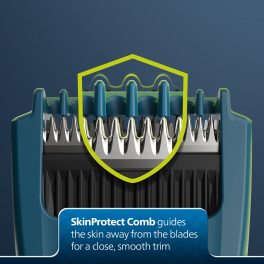 Philips BT1213/15, Beard Trimmer with Stainless Steel Blade, 30 Minute Runtime and 4 Length Settings, Green/Black
