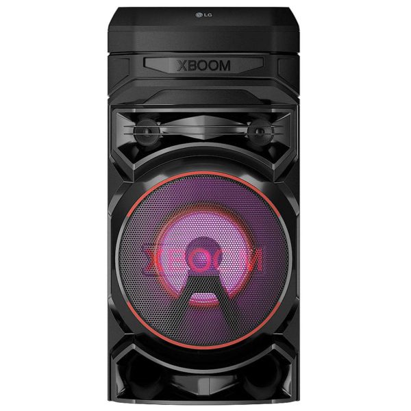 LG RNC5, Party Speaker with Double Super Bass Boost, Party Lighting, DJ Application, Karoke Star and Wireless Party Link, Black