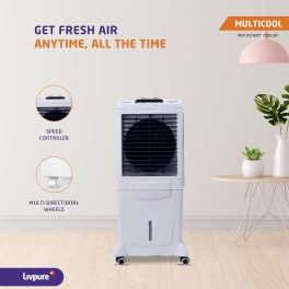 Livpure Multicool 60L Mini Desert Air Cooler with Honeycomb Pads & Water Level Indicator, White