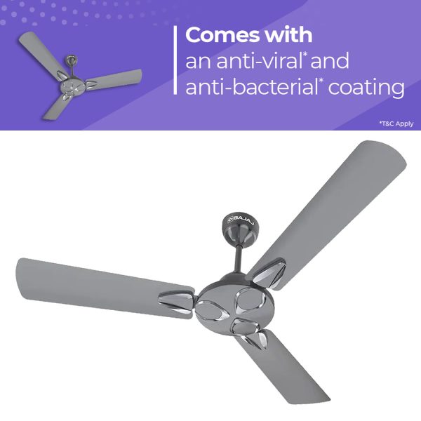 Bajaj Novella 1200MM, 48 Inch Ceiling Fan with 100% Copper Motor and Anti Dust Coating