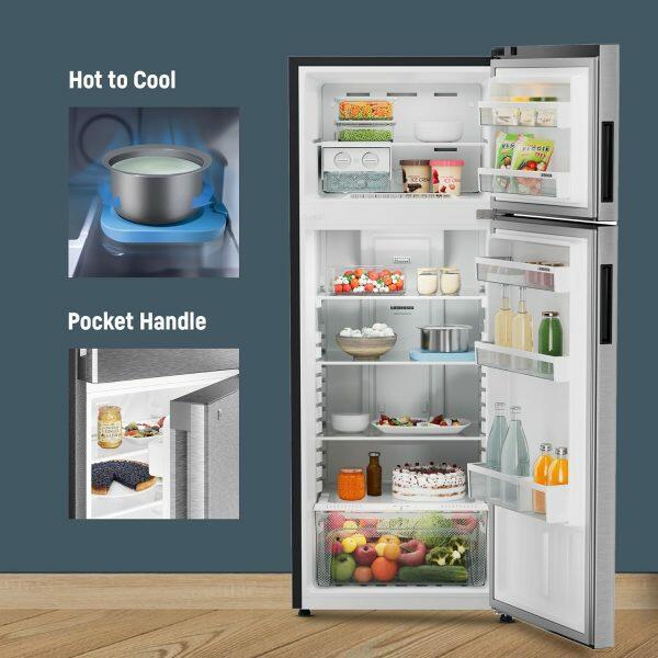 Liebherr TCPSiB 2401 245L 2 Star inverter Double Door Refrigerator, 20 Years Warranty on Compressor, Silver steel