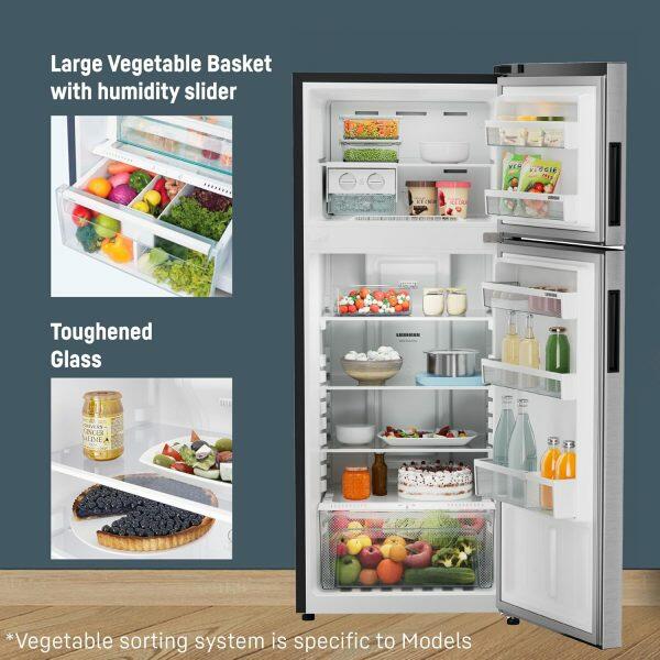 Liebherr TCPSiB 2401 245L 2 Star inverter Double Door Refrigerator, 20 Years Warranty on Compressor, Silver steel