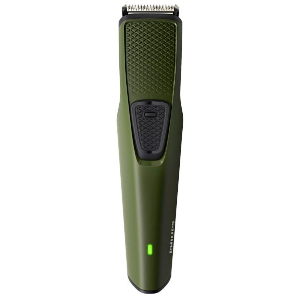 Philips BT1213/15, Beard Trimmer with Stainless Steel Blade, 30 Minute Runtime and 4 Length Settings, Green/Black