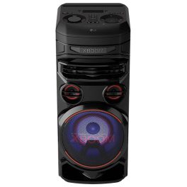 LG RNC7, Party Speaker with Double Super Bass Boost, Party Lighting, DJ Application, Karoke Star and Wireless Party Link, Black