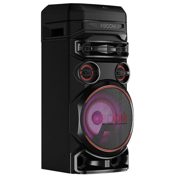 LG RNC7, Party Speaker with Double Super Bass Boost, Party Lighting, DJ Application, Karoke Star and Wireless Party Link, Black