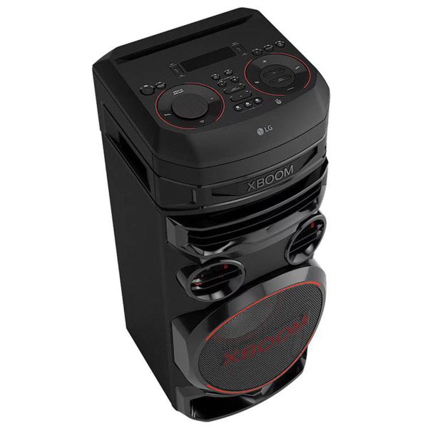 LG RNC7, Party Speaker with Double Super Bass Boost, Party Lighting, DJ Application, Karoke Star and Wireless Party Link, Black