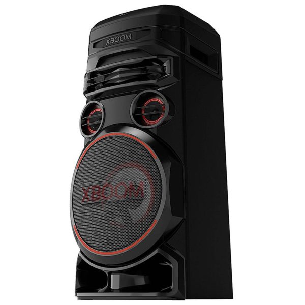 LG RNC7, Party Speaker with Double Super Bass Boost, Party Lighting, DJ Application, Karoke Star and Wireless Party Link, Black