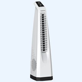 Symphony Surround-I High Speed Bladeless Technology Tower Fan Touchscreen Control Panel, Remote & Swivel Action, White