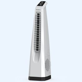 Symphony Surround-I High Speed Bladeless Technology Tower Fan Touchscreen Control Panel, Remote & Swivel Action, White