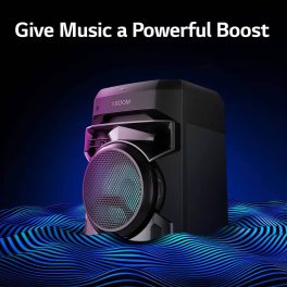 LG XL2, 80 Watt Party Speaker with Super Bass Boost, Karoke Bluetooth Party Speaker and LED Lighting, Black