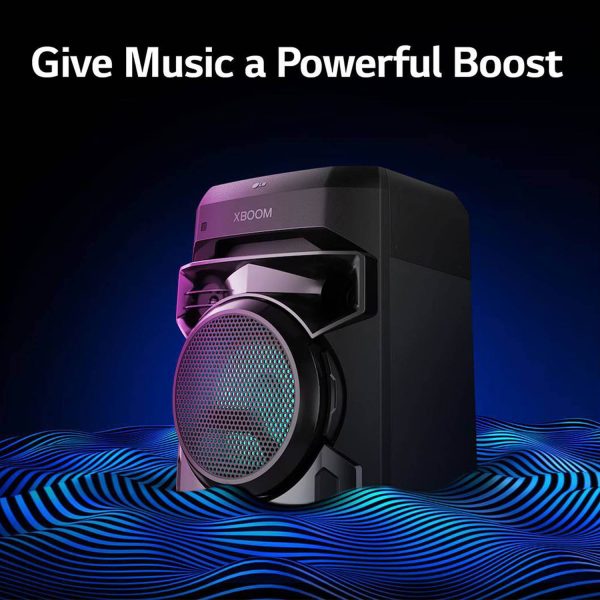 LG XL2, 80 Watt Party Speaker with Super Bass Boost, Karoke Bluetooth Party Speaker and LED Lighting, Black