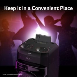 LG XL2, 80 Watt Party Speaker with Super Bass Boost, Karoke Bluetooth Party Speaker and LED Lighting, Black