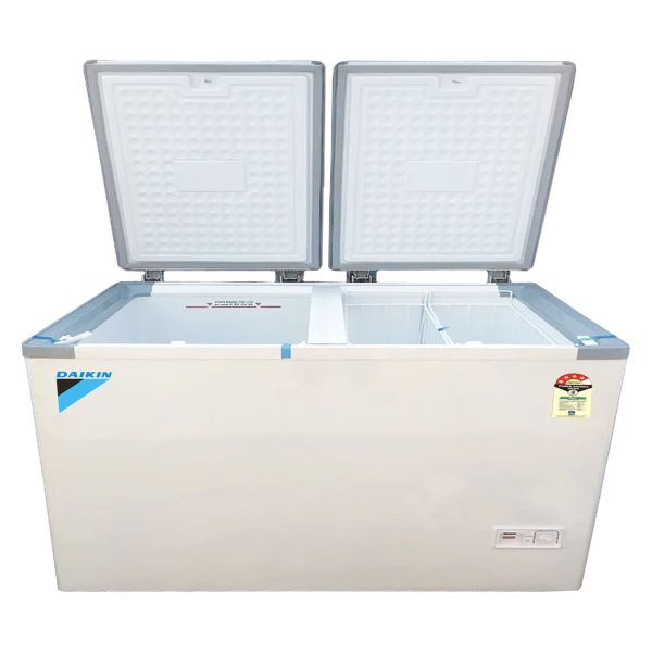 Daikin CRDF45DDARV16, 405 Litre Combo Cooler with Single phase shaded pole Motor, Four Side faster Cooling, Cooler- 220 Litre Freezer-185 Litre and 4 Year Warranty, White