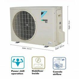 Daikin FKCA One Way 1.5 Ton Inverter Cassette AC With 5 Speed Setting, White