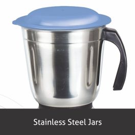 Glen SA-4029, 550 Watt 3 Jar Mixer Grinder with 3 Speed and Pulse Function, with Overload Protector, and 2 Year Warranty, White/Blue