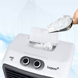 Livpure Chill 22L Personal Air Cooler with Honeycomb Pad & Thermal Overload Protection, White