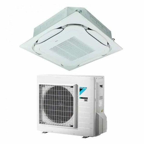 Daikin FCQF48ARV16 3.8 Ton 4 Star Non-Inverter Cassette AC with Fresh Air Intake, White