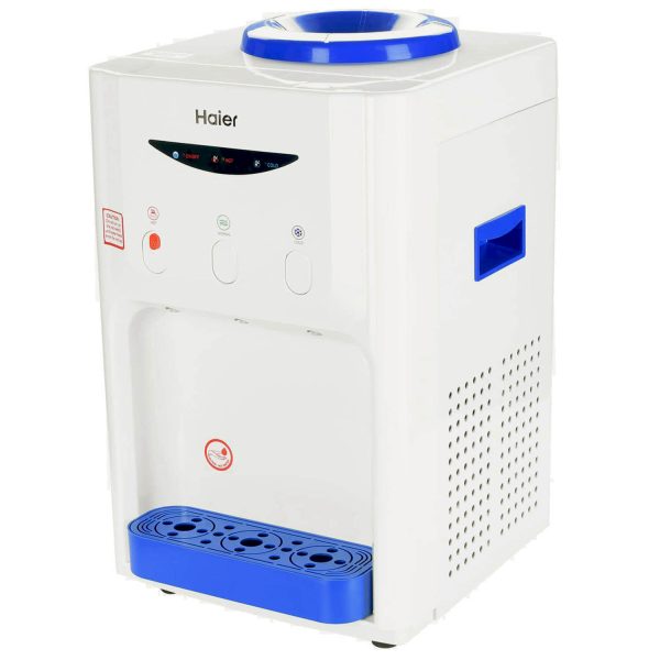 Haier Table Top Water Dispenser with Hot, Normal and Cold Tap, White