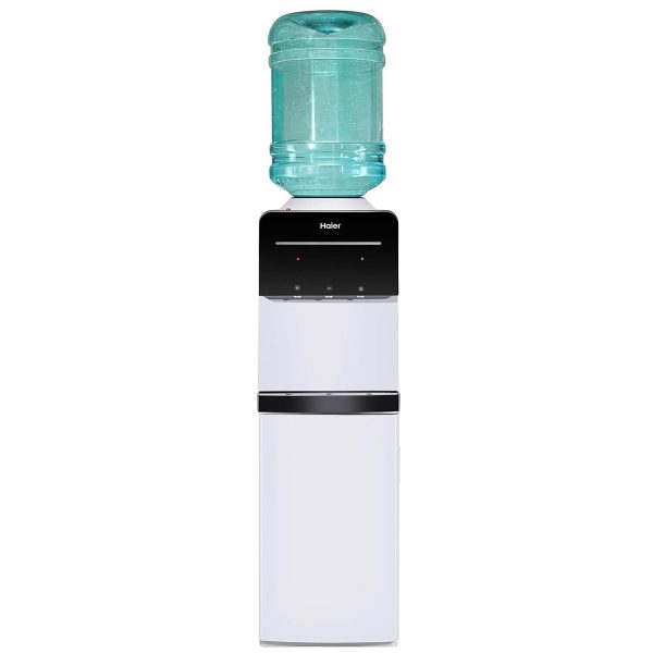 Haier Water Dispenser With Stand with Hot, Cold & Normal Tap with Digital Display, Child Lock Safety, Anti Corrosive, White
