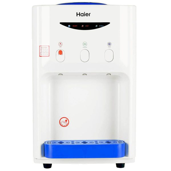 Haier Table Top Water Dispenser with Hot, Normal and Cold Tap, White