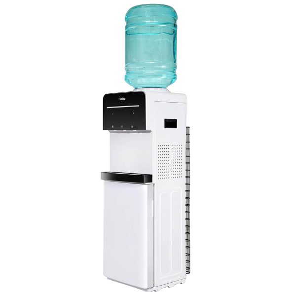 Haier Water Dispenser With Stand with Hot, Cold & Normal Tap with Digital Display, Child Lock Safety, Anti Corrosive, White