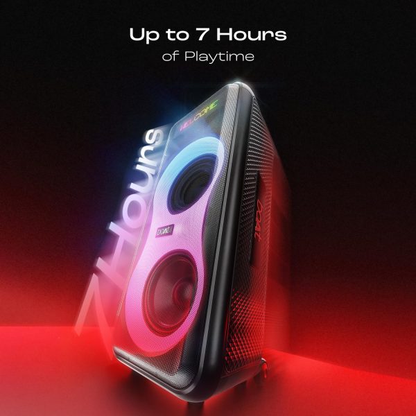 boAt PartyPal 600, 220 Watts Party Speaker with 7 Hours of Battery Backup, Black