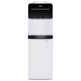 Haier Water Dispenser With Stand with Hot, Cold & Normal Tap with Digital Display, Child Lock Safety, Anti Corrosive, White