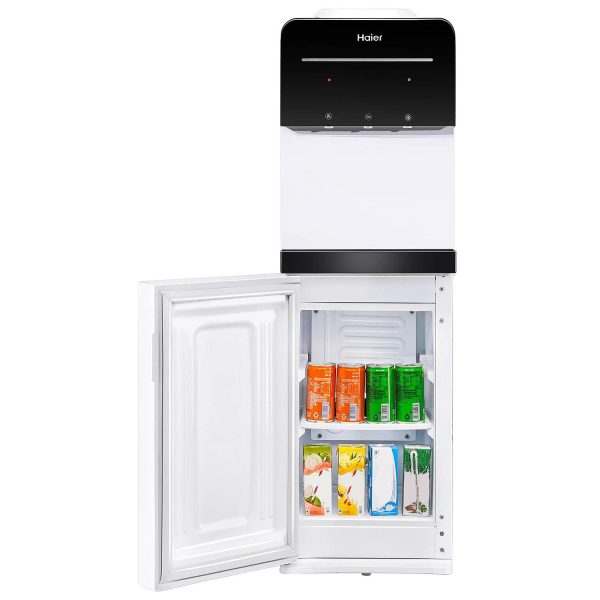 Haier Water Dispenser With Stand with Hot, Cold & Normal Tap with Digital Display, Child Lock Safety, Anti Corrosive, White